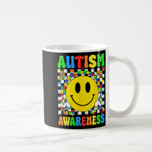 Autism awareness autism squad support smile face coffee mug