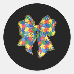 Autism Awareness Autism Squad Support Women Men1 Classic Round Sticker