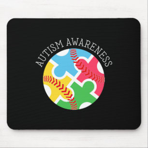 Autism Awareness Autism Support Baseball Mouse Pad