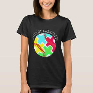 Autism Awareness Autism Support Baseball T-Shirt