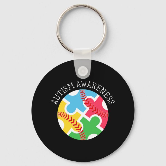 Autism Awareness Autism Support Bysebyll  Key Ring (Front)
