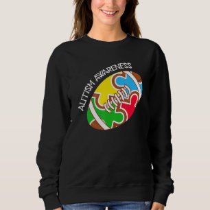 Autism Awareness Autism Support Men Women Football Sweatshirt