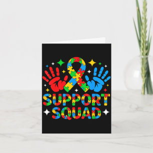 Autism awareness autism support squad family card