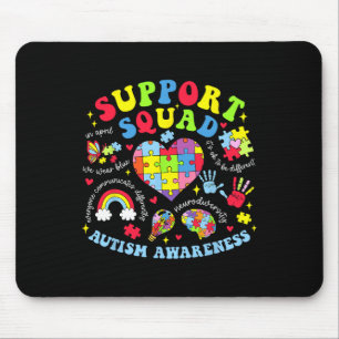Autism Awareness Autism Support Squad Family Heart Mouse Pad