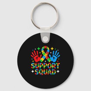 Autism awareness autism support squad family key ring