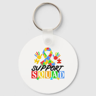 Autism Awareness Autism Support Squad Family Key Ring