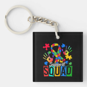 Autism Awareness Autism Support Squad Family Key Ring