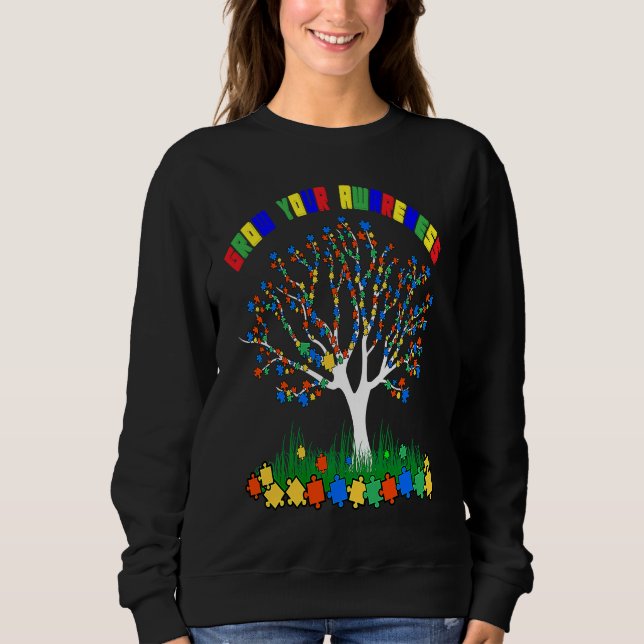 Autism Awareness Autism Tree  For Autism Kids & Me Sweatshirt (Front)