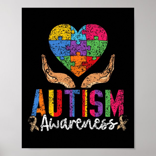 Autism Awareness Autist Autists Support Autistic A Poster (Front)