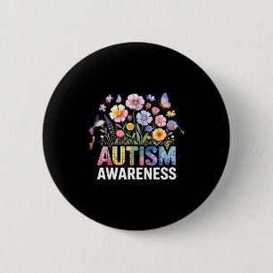 Autism awareness autistic 6 cm round badge