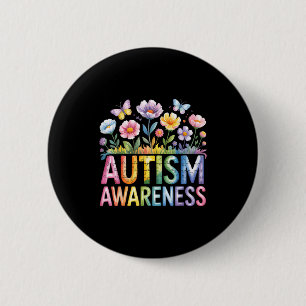 Autism awareness autistic  6 cm round badge