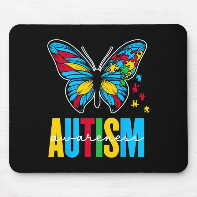 Autism Awareness Autistic Autist Autists Support A Mouse Pad (Front)