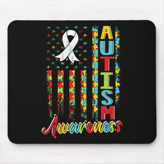 Autism Awareness Autistic Autists Support Autist A Mouse Pad (Front)