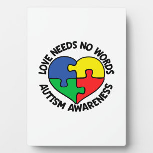 Autism Awareness Autistic Caregiver Plaque
