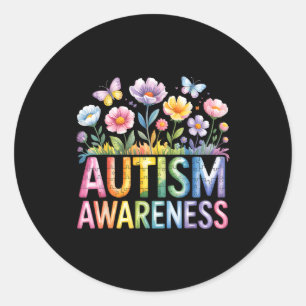 Autism awareness autistic classic round sticker