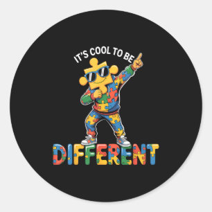 Autism awareness autistic classic round sticker