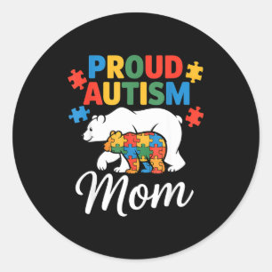 Autism awareness autistic classic round sticker