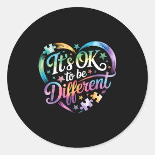 Autism awareness autistic classic round sticker