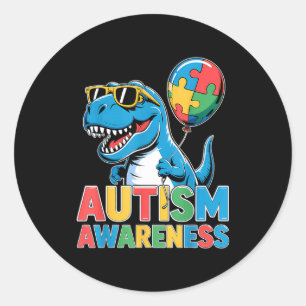 Autism awareness autistic classic round sticker
