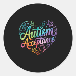 Autism awareness autistic classic round sticker