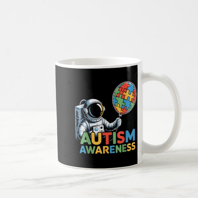 Autism awareness autistic  coffee mug (Right)