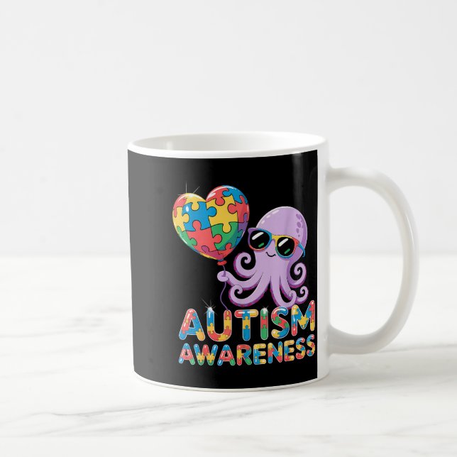 Autism awareness autistic  coffee mug (Right)
