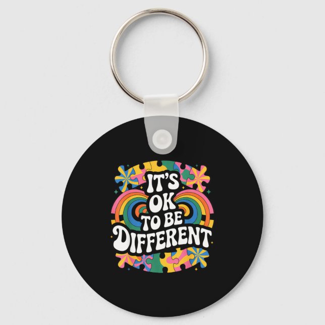 Autism awareness autistic  key ring (Front)
