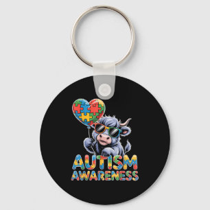 Autism awareness autistic key ring