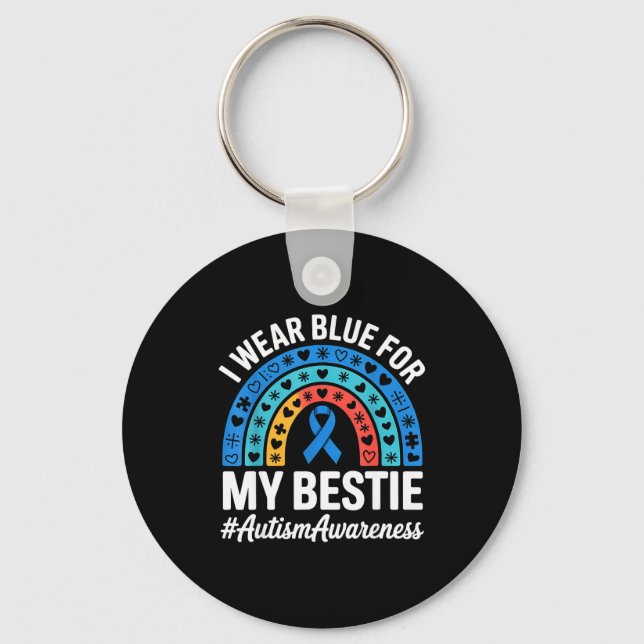 Autism awareness autistic  key ring (Front)