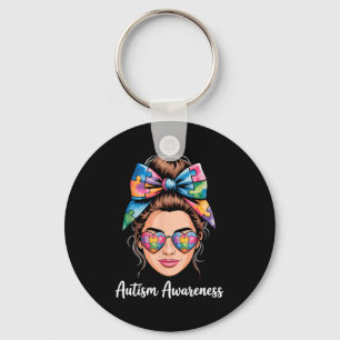Autism awareness autistic key ring