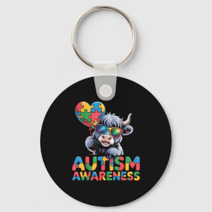 Autism awareness autistic key ring