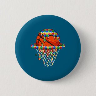 Autism awareness autistic kids boys puzzles drip 6 cm round badge