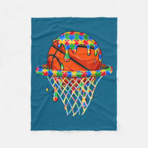 Autism awareness autistic kids boys puzzles drip fleece blanket