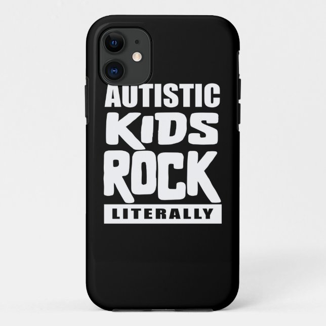 Autism Awareness  Autistic Kids Rock Literally Case-Mate iPhone Case (Back)