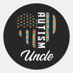 Autism Awareness Autistic Niece Nephew Proud Autis Classic Round Sticker