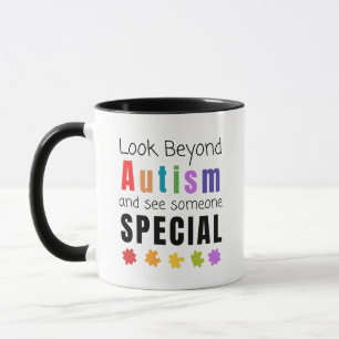 Autism Awareness Autistic People Look Beyond Mug