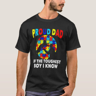 Autism Awareness - Autistic Puzzle Proud Dad Of Th T-Shirt