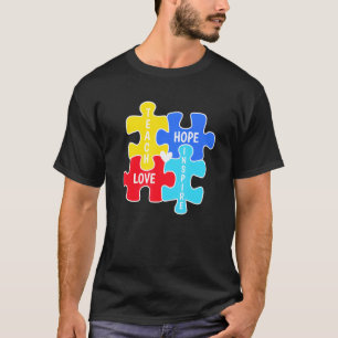 Autism Awareness Autistic Son Teach Hope Love Ins T-Shirt