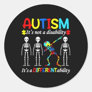Autism Awareness Autists Support Autist Autistic A Classic Round Sticker