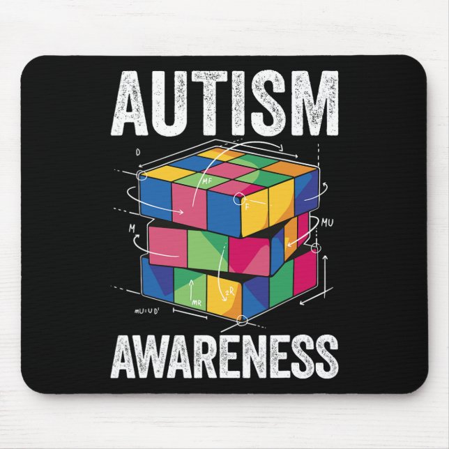 Autism Awareness Autists Support Autist Autistic A Mouse Pad (Front)