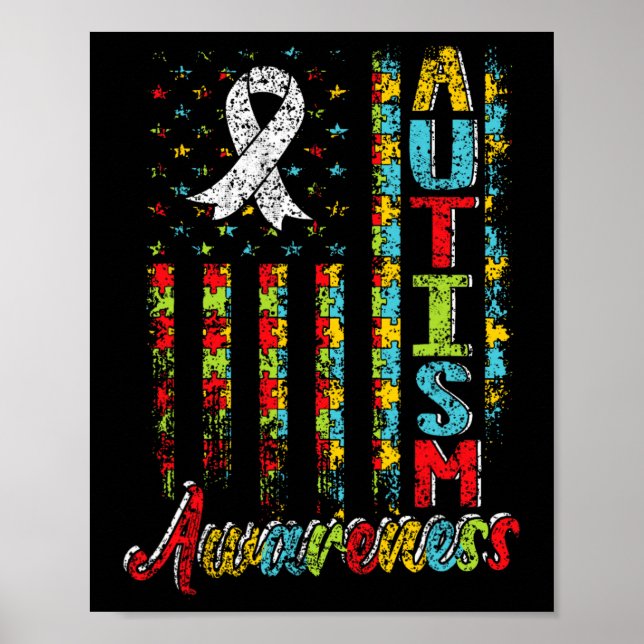 Autism Awareness Autists Support Autist Autistic A Poster (Front)