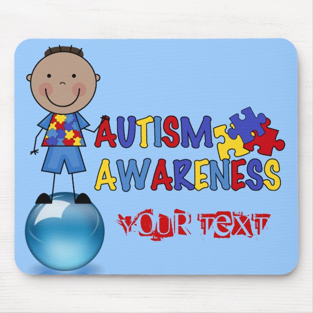 Autism Awareness ball Mousepad (Front)
