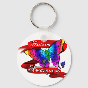Autism Awareness Banner Key Ring