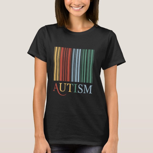 Autism Awareness Barcode T-Shirt (Front)
