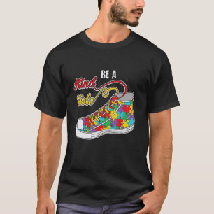 Autism Awareness Be A Kind Sole Puzzle Piece Shoe  T-Shirt