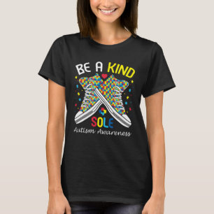 Autism Awareness  Be A Kind Sole Puzzle Shoe T-Shirt