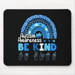 Autism Awareness Be Kind Asl Hand Sign Language Mouse Pad