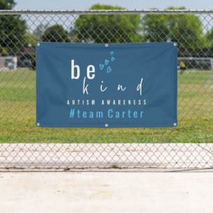 autism awareness be kind blue #team name custom banner