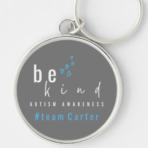autism awareness be kind blue #team name custom  key ring