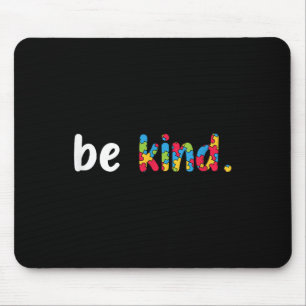 Autism Awareness Be Kind Colourful Puzzle Pieces Mouse Pad